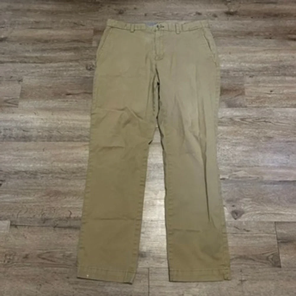 Banana Republic Aiden Chino Pants Mens 36x32 Khaki Tan Slim Fit Stretch Cotton